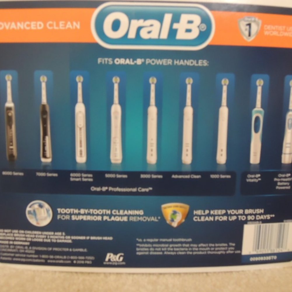 Oral B 9 Refill Brush Heads Advanced Clean Oral-B Electric Tootbrush Refills NEW